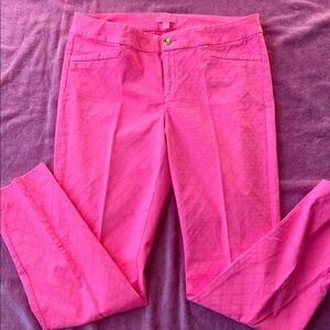 Bright Pink Kelly skinny ankle pant. Size 8